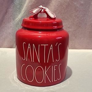 Rae Dunn Santa's Cookies Canister Brand new